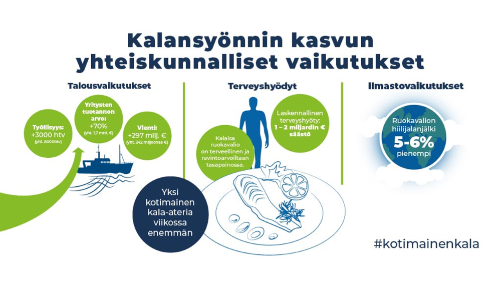 Kuva: Kotimaisen kalan edistämisohjelman tavoitteita.
